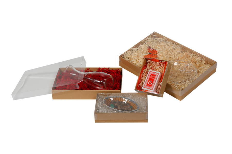 Kutije s prozirnim poklopcem - SMEĐA 302x215x45mm